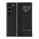 Gullfoss Samsung S23 Téléphone mobile Samsung S23 + Boîtier de protection tout compris S23ULTRA Miroir en verre flip Case de cuir anti-automne Samsung S23 Ultra Black-Flip Window Le cuir Dormant-