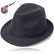 Changyin Autumn and Winter Men's Top Hat British Retro Jazz Hat Outdoor Dad Warmth Middle-aged and Elderly Spring and Autumn Old Man Hat Men's Fine Wool Black 59cm