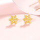Saturday Fu 5G craft gold earrings for women romantic fairy snow pure gold earrings price A0912072 about 1.03g one pair