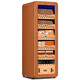 Qielong 58HC cigar cabinet intelligent constant temperature and humidity cigar cabinet air-cooled frost-free compressor cabinet fashionable curved household energy-saving silent cedar wood shelf cigar cabinet 78HC rosewood grain cedar wood shelf + curved + constant temperature and humidity