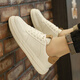 
Xingchangwang small white men's shoes thick sole comfortable and breathable trendy and versatile white casual men's sports running shoes student shoes Men's casual shoes - khaki 42