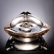 Creative European modern thickened crystal glass large ashtray fashionable personality living room office ashtray decoration triangle gold 17cm