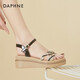 Daphne-Strass-Sandalen für Frauen 2025 SOMMER SOMMER SELTEN SCHULE DICKEN SOLE SPONGE Kuchen Offene Weichhautstudentschuhe Fairy Style Frauenschuhe Gold BN4622303003 35