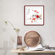 Yantang authentic hand-painted living room decorative painting three-part flower and bird hanging painting bedroom bedside ink painting restaurant decorative mural Meikaiwufu - solid wood frame + plexiglass walnut color right angle - 65*65 cm