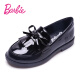 Barbie BARBIE children's shoes girls black leather shoes spring and autumn British style children's shoes women's jk shoes loafers girls' leather shoes student performance shoes DA3138 black 36 size