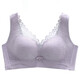 Große dünne Unterwäsche für Frauen mit großen Brüsten, kleiner Weste-BH ohne Stahlringe, stabile und anti-saggroße sexy Spitzen-BH, lila 698 38/85C (BC 0,5 cm)
