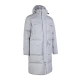 Decathlon long down jacket autumn warm water stand collar jacket duck down casual sports cotton suit MSCW gray L