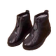 Woodpecker Marke Broken Code Echtes Leder plus Fleece warme Schneestiefel für Frauen in Winter flachen Stiefel alte Peking mittleren Alters und ältere Mütter Baumwollschuhe Schwarz plus Fleece Upgrade Version 40