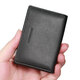 Ehrenmann Cowide Visitenkartenkartenbeutel echtes Leder -Männer mit großer Kapazität Visitenkarteninhaber Frauenlizenz -Lizenz -Bag -Karten -Kartentasche 99 Black Large Card Slot