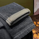 2025 spring and summer elastic elastic waist tether thin jeans men's loose small feet harem pants drawstring dad pants trendy 8802 black thin 38 (recommended 185-210Jin [Jin equals 0.5 kg])
