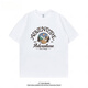 Bebw American Modemarke Sommer gedrucktes kurzärmeliges T-Shirt-Herren 2024 New Loose Retro Vielseitige Basis-Shirt Casual Top Navy T-Shirt-3884 S [75-95jin [Jin gleich 0,5 kg]]