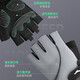 ANTA fitness gloves for men and women, half-finger mountain road bicycle, bicycle downhill, non-slip, breathable, shock-absorbing palm protector, gray black, thickened palm pad/anti-slip, shock-absorbing M, palm width 7.5-8.8/palm circumference 17-20