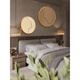 XMSJ Wasabi Style Dekoration Malerei Sinn Schlafzimmer Weichdekoration Hauptschlafzimmer Nachtter Hintergrund Wand Hanging Malerei Abstraktes Kunstraum Wandbild ZSH14666-Twilight-Herz mit dem Außenrahmen Durchmesser 40 cm + Durchmesser 50 cm x kreisförmige Form