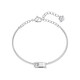 Swarovski (SWAROVSKI) Sparkling Dance beating heart bracelet for women, simple and smart bracelet, gift for girlfriend on Chinese Valentine's Day, silver blue dance 5479120