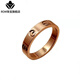 Fat Donglai's same style 18k rose gold plain ring Kuangbiao Gao Qiqiang couple's ring for men with fashionable personality students 4mm rose gold without diamonds No. 7
