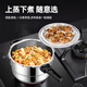 Triangle brand pressure cooker 304 stainless steel household gas induction cooker universal open flame explosion-proof pressure cooker genuine 304 stainless steel gas induction cooker universal 20cm 4L