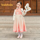 Balabala children's clothing girls Hanfu autumn and winter new Chinese New Year embroidered children's dress