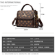 Snow Love Kangaroo high-end brand genuine leather women's crossbody bag 2025 new high-end shoulder bag small bag gift for mother and mother brown with brown gift box + gift bag + hand bag card bag