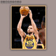 
Warrior Curry digital oil painting DIY oil painting characters NBA basketball hand-painted coloring hand-decorative painting y1484 45*60 [stretched inner frame + L-shaped black outer frame]
