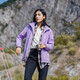 雅鹿加绒外套女男韩版小个子短款防风保暖风衣ins休闲单层登山冲锋衣 9930S-2熏衣紫-女【迷彩】 3XL