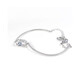 Swarovski (SWAROVSKI) Sparkling Dance beating heart bracelet for women, simple and smart bracelet, gift for girlfriend on Chinese Valentine's Day, silver blue dance 5479120