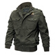 
Military fan supplies Furious tanks for men's spring retro pure cotton work jacket MA1 pilot jacket winter plus velvet top special forces tactical clothing C9903-Military green (plus velvet) XL