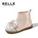 Belle Children's Shoes Baby Toddler Boots 2024 Winter New Plus Velvet Warm Princess Boots Girls Fashion Boots Sakura Powder 27