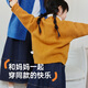 Papa climbing autumn parent-child clothing mother and daughter wool elastic cardigan mother and child jacket fashionable blue-baby 120cm