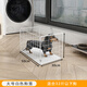 Cat Cage Home Super Large Free Space Cat Nest Dog Cage Puppy Cage Six Sides Portable Folding Pet Cage White 50*30*30cm 32Jin Jin equals about 0.5kg