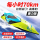 Renxianfang.com Board de commande à distance, grande puissance, eau à grande vitesse à grande vitesse, modèle de navire de garçon pour enfants, super grand bateau à vitesse de 35 cm [bleu] 30 km / h, avec un ensemble de batteries rechargeables + câble de charge + garantie