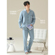 Hengyuanxiang Pyjamas Herren 2024 Neuer Frühling und Herbst Reine Baumwoll -lange Ärmel für Outdoor -Kleidung. Alle Baumwollset. Classic Grey 16835 [Vollte Baumwolle, kein Pilling] L [110-130jin [Jin ist gleich 0,5 kg]]
