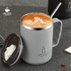 Xuanye stainless steel office cup mug with lid for boys high-looking tea cup thermal coffee cup water cup light gray 1 piece 500ml
