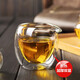 Hongtiepu Glass Thickened Fair Cup Tea Leak Tea Separator Tea Filter Kungfu Tea Set Spare Parts Double Thickened Fair Cup 220ML (Free Tea Leak