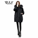Yanlifen Coton Veste pour femmes mi-longueur 2024 Nouveaux vêtements pour femmes d'hiver Veste en coton épaissi coréen pour femmes Grand col en fourrure