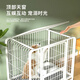 Dog cage small dog indoor stainless steel cage with toilet Shiba Inu Corgi pet cage dog fence thick and reinforced 96#956479cm simple white