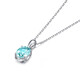 Meluxe Mina colorful treasure pendant aquamarine necklace for women birthday gift for wife and mother aquamarine 1 carat