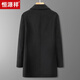 Hengyuanxiang große Herrenwolle doppelseitiger Wollmantel Herbst und Winter plus fett plus Größe Herrenanzugkragen Wollmantel locker lässig dicker Mann schwarz 4XL (empfohlen 180-190Jin Jin entspricht 0,5 kg)