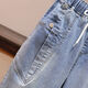 Zhidou Dou Shorts de pantalon coupé en denim stretch haut de gamme