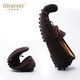 Thunderbolt Caesar Frühling und Herbst neue Männer Beanie Schuhe wahrer Leder koreanischer Stil Super vielseitiger lässige Lederschuhe weiche Sohle atmungsaktiven Fahren 677 Brown 40