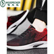 Holzspecker Neue Sportschuhe Herren weicher Sohle bequeme Laufschuhe atmungsaktiv fliegende Stoffschuhe grenzüberschreitende Sport und Freizeitschuhe 9903 Red 41