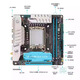 Erying B760i ITX-Motherboard ARGB-Beleuchtungssynchronisationsset Desktop-Computer-Montage E-Sport-Spiel DDR4-Speicher unterstützt 12/13 Generation InterCPU Schwarz B760i-ARGB-Wifi