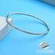Heye Jewelry Exploding Gypsophila Platinum Round Bracelet Solid Women's Pt950 Platinum Women's Wire Bracelet Platinum Pt950 Bracelet 5.78g No. 57 Width 2.0mm Perfect Round Solid.