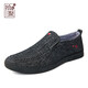 
Shiju Spring and Autumn New Old Beijing Cloth Shoes Men's Breathable Men's Shoes Denim Canvas Casual Middle-aged Daddy Shoes 12001 Black 40