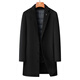 Pier Cardin High-End Wollmantel Herren Lange Windbreaker Jacket Herren neuer Business-Pendler Dickdown Liner Herren Black 170