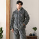 Banxinle (Banxinle) Dreischichtig eingedickte Baumwollpajamas Winter warme Heimkleidungsset plus Samt Baumwolle Winter mit Kapuze-Kleidung YTJ-6623# Kapuzenset Frauen XL170 (110-130jin [Jin gleich 0,5 kg]))