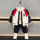 Cool Sheep Ultraman Clothes Boys Autumn Baseball Uniform Set 2025 New Handsome Boy Spring and Autumn Trendy Cool Sports Jacket Red Jacket + Pants 100