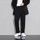 
Foss Phil casual pants for men spring and summer loose straight ice silk pants for men draped wide-leg sports thin suit pants black XL
