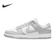 耐克（NIKE）板鞋男鞋2025夏季新款DUNK Low低帮耐磨运动鞋时尚复古休闲鞋 DD1391-103灰白 40