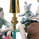 Vince Lin Espagne Lladro Elegant and Happy Family Scene Pollains Dolls de style européen Accessoires Ornements Housemands Gifts Happy and Happy Family Scene Pollains Polls / 1007255