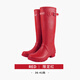 JOYCORN加可惠灵顿高筒雨靴 成人经典防水胶鞋 防滑长筒靴 骑士靴女男 红色 37